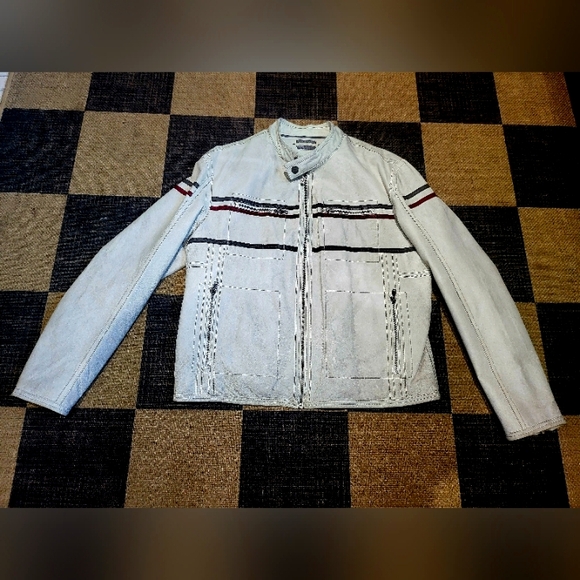 Vintage Men's Wilsons White Leather Jacket - Picture 1 of 3